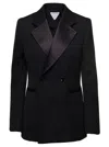 Bottega Veneta Black Single Breasted Blazer In Black