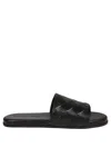 Bottega Veneta Sunday Intrecciato Leather Slides In Black