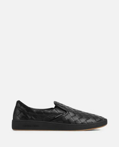 BOTTEGA VENETA BLACK SLIP ON SNEAKERS