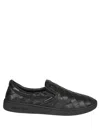 Bottega Veneta Sawyer Blue Slip-on Sneakers With Logo Detail And Intreccio Motif In Leather Man In Black