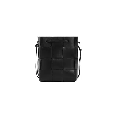 Bottega Veneta Black Small Cassette Bucket Bag