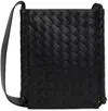 Bottega Veneta Black Small Flat Loop Pouch In 8803-black-silver