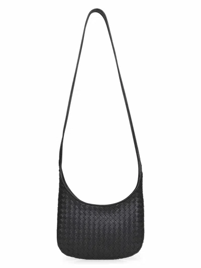 Bottega Veneta Black Small Veneto Crossbody Bag