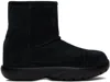Bottega Veneta Black Snap Ankle Boots In 1000-black