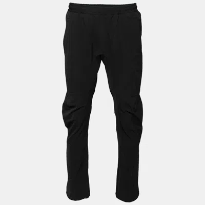Pre-owned Bottega Veneta Black Stretch Knit Elasticized Waist Straight Leg Pants M
