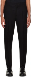 Bottega Veneta Black Structured Trousers In 1000-black