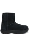Bottega Veneta Snap Suede Ankle Boots In Black