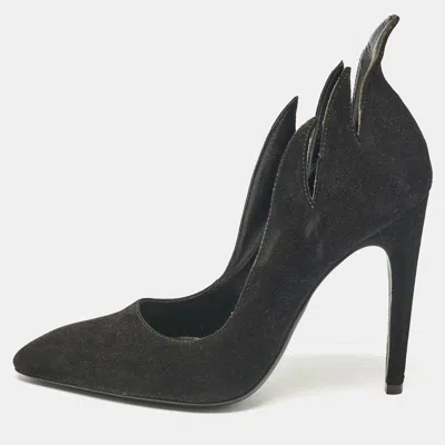 Pre-owned Bottega Veneta Black Suede Pumps Size 38