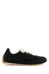 Bottega Veneta Black Suede And Nylon Orbit Flash Sneakers In Blue