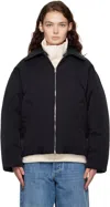 Bottega Veneta Black Tech Nylon Down Jacket In 1000 Black