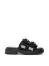 Bottega Veneta Black Technical Fabric Flash Slippers  In Black