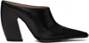 Bottega Veneta Leather Tex Mules With Covered Heel 10cm In Black