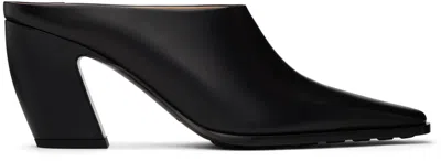 Bottega Veneta Black Tex Mule Heels