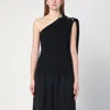 Bottega Veneta Top In Crepe Di Lana E Viscosa Con Dettaglio Knot In Black