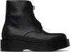 Bottega Veneta Black Torino Ankle Boots In 1000