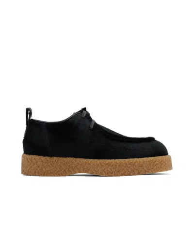 BOTTEGA VENETA BLACK TORINO LACE-UP DERBYS