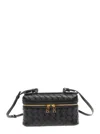 Bottega Veneta Black Vanity Case With Intrecciato Motiv In Leather Woman