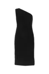Bottega Veneta One Shoulder Twisted Dress In Black