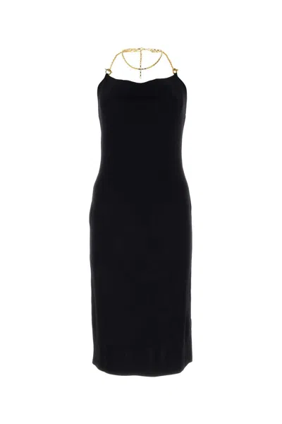 BOTTEGA VENETA BOTTEGA VENETA BLACK VISCOSE BLEND DRESS