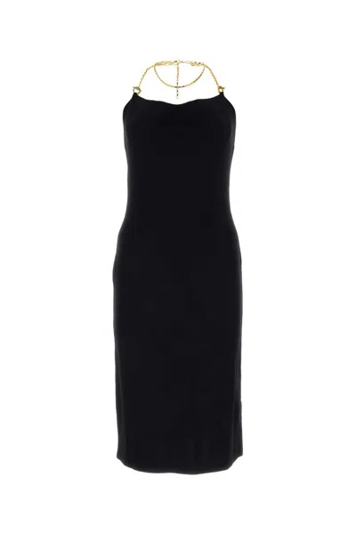 BOTTEGA VENETA BLACK VISCOSE BLEND DRESS