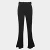 Bottega Veneta Womens Black Mid-rise Straight-leg Wool Trousers In Black