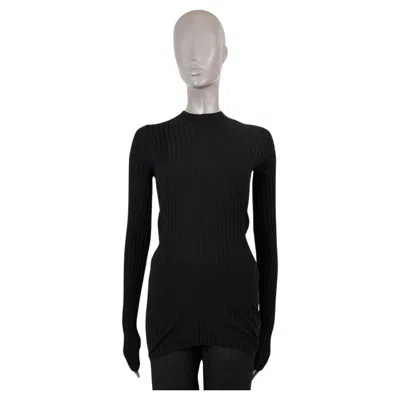 Pre-owned Bottega Veneta Black Wool 2020 Seamless Rib-knit Sweater S