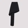 Bottega Veneta Asymmetrical Wool Skirt With Tailored Drape In Black