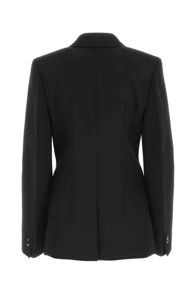 Bottega Veneta Black Wool Blazer In 1000