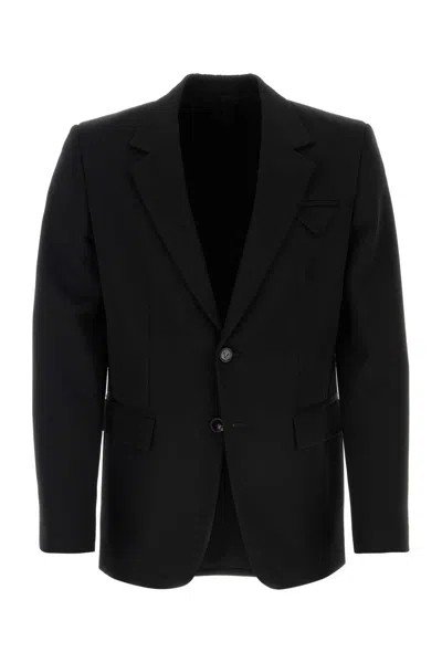 BOTTEGA VENETA BLACK WOOL BLAZER