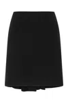 Bottega Veneta Knitted Mini Skirt In Black