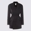 Bottega Veneta Jacket In Black/blue Melange