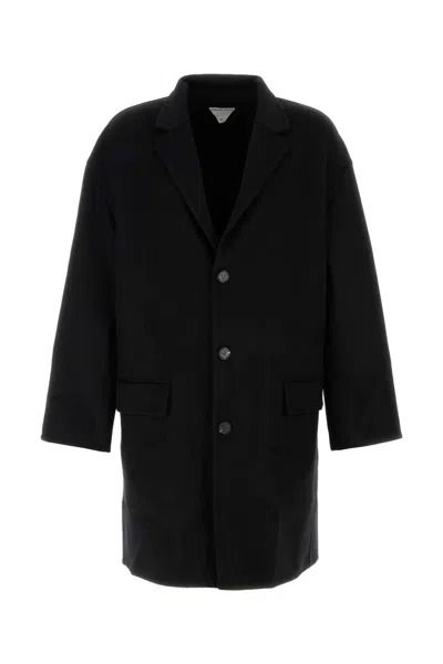 BOTTEGA VENETA BLACK WOOL COAT