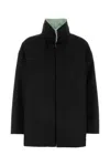 Bottega Veneta Notebook Collar Bomber Jacket In Blackdewdrop