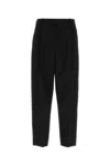 Bottega Veneta Grain De Poudre Trousers In Black