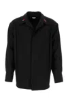 Bottega Veneta Camicia In Lana Nera  Uomo In Black