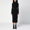 Bottega Veneta Black Wool Turtleneck Dress In Black