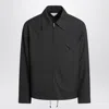 Bottega Veneta Mens Charcoal Melange Blouson Relaxed-fit Cotton Blend Jacket In Black