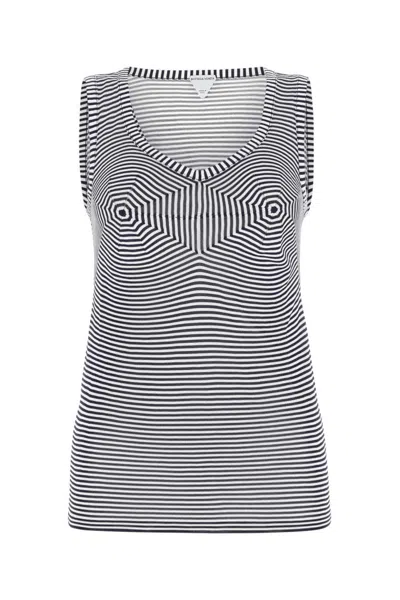 BOTTEGA VENETA BLACKWHITE EMBROIDERED TANK TOP
