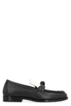 Bottega Veneta Blackwhite Solid Loafers In Multi