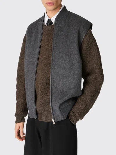 Bottega Veneta Blazer Men Grey In Green