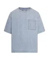 Bottega Veneta Bleached-denim T-shirt In Gray