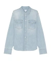 Bottega Veneta Bleached Light Denim Shirt In Light Bleach