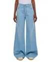 BOTTEGA VENETA BLEACHED LIGHT WIDE LEG DENIM PANTS