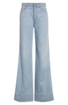 Bottega Veneta Light Bleached Wide Leg Denim In Light Bleach