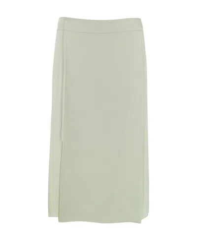 Bottega Veneta Blended Medium Length Skirt In White
