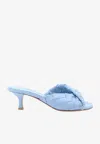 Bottega Veneta Blink Twisted Intrecciato Leather Mules In Blue