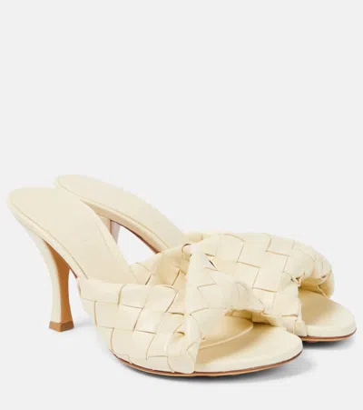 Bottega Veneta Blink 80 Leather Mules In White