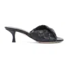 Bottega Veneta Interciato Woven Twist Mule Sandals In Black