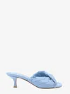 Bottega Veneta Leather Intrecciato Blink Mules 80 In Blue