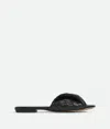 Bottega Veneta Lambskin Intrecciato Blink Mules In Black